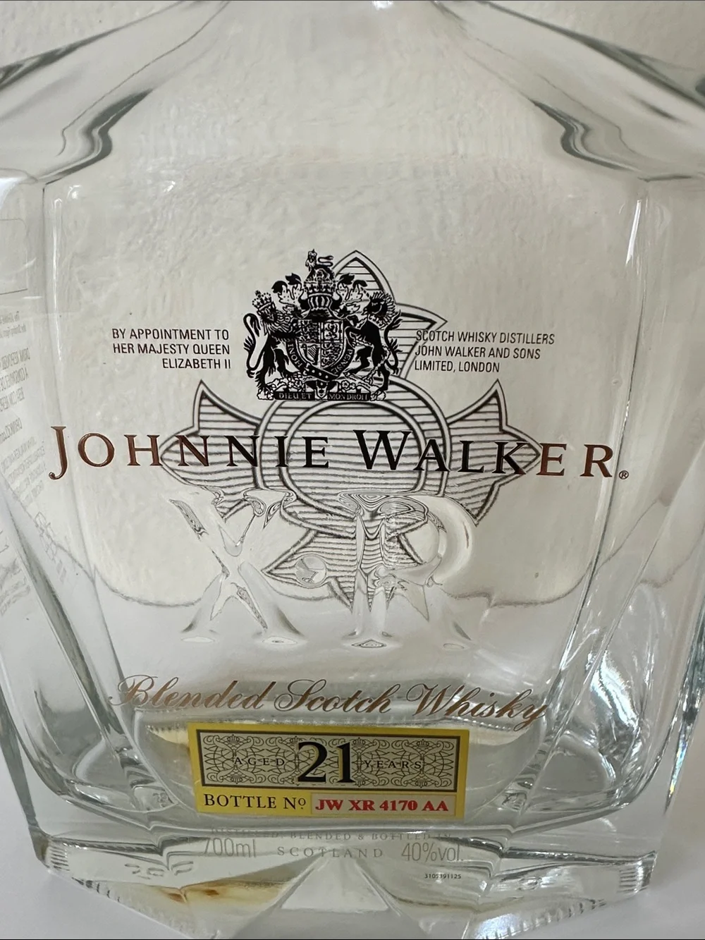 Johnny Walker gold centerpiece